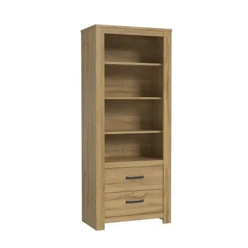 Produktbild: FORTE Havanna Regal mit 2 Schubladen, Holzwerkstoff, Alteiche, B x H x T: 77 x 185,3 x 42,2 cm
