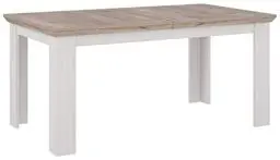 Produktbild: Forte ILOPPA Esstisch 160, Esstisch ausziehbar, Esszimmer, Wohnzimmer, Landhausstil, Holzwerkstoff, Nelson Eiche/Schneeeiche Holzdekor, 160 cm breit x 75 cm hoch x 90 cm tief
