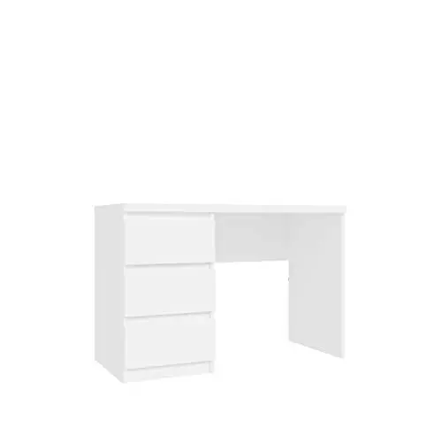 Produktbild: Forte Net 106 Schreibtisch mit 3 Schubladen, Holzwerkstoff, weiß matt, B x H x T: 108 x 72,5 x 50 cm