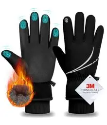 Produktbild: FORVEVO Skihandschuhe Herren Damen wasserdichte,Winterhandschuhe Herren Warme,3M Thinsulate Touchscreen Winddicht Snowboardhandschuhe für Laufen Skifahren Wandern Motorrad Radfahren(L)