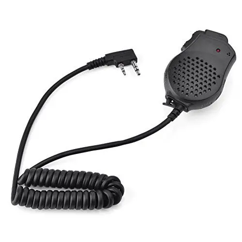 Produktbild: fosa Tragbares 2-poliges Mikrofon mit Lautsprecher für Baofeng Walkie Talkie, Schulter Doppelmikrofon PTT mit Lautsprecher für Baofeng UV-82