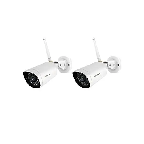 Produktbild: Foscam 2 Stück G4P – IP-Kamera für den Außenbereich 4 MP – Überwachungskamera WLAN mit Nachtsicht 20 m – Full HD 2K – Bewegungserkennung