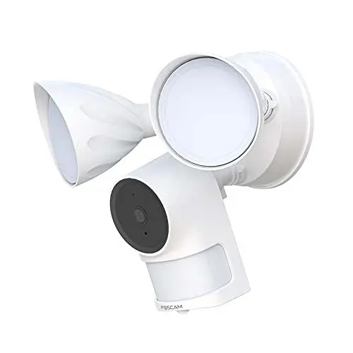 Produktbild: Foscam F41 4 MP Flutlichtkamera mit Bewegungsmelder, integrierter Beleuchtung und Sicherheitssirene, guter Nachtsicht, 2-Wege-Audio, Dualband-WLAN oder Netzwerkkabel, KI-Erkennung für Menschen, 320 x 170 x 220 mm, Weiß