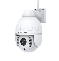 Produktbild: Foscam SD4 4 MP Dual-Band WLAN PTZ Dome Überwachungskamera mit 4-Fach optischem Zoom und Nachtsicht bis 50 Meter, Erkennen von Personen, Bewegungen und Geräuschen, Weiß