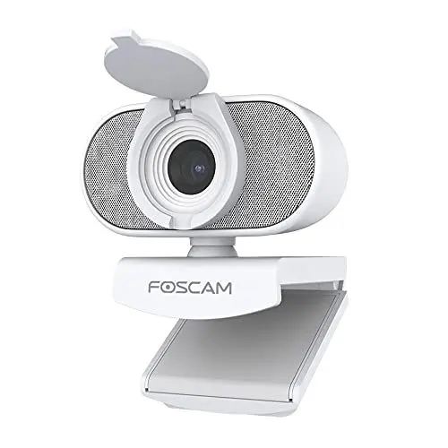 Produktbild: Foscam W41 4 MP SUPER HD USB-Webkamera, 2688 x 1520 Pixel, Sichtschutzabdeckung, 84Degree -Weitwinkelobjektiv, 2 Mikrofone für Live-Streaming, Videoanrufe, Konferenzen, Online-Unterricht - Weiß