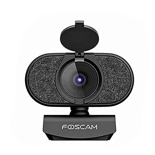Produktbild: Foscam W81 8 MP Ultra HD USB-Webkamera, 3840 x 2160 Pixel, Sichtschutzabdeckung mit integriertem Mikrofon und automatischer Rauschunterdrückung, Videoanrufe, Konferenzen, Online-Unterricht
