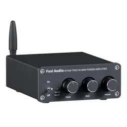 Produktbild: Fosi Audio BT20A Bluetooth Verstärker, 200W Mini Hifi Verstärker mit TPA3116 Amp Chip, Bass und Treble Regler, Stereo Verstärker Class D 2.0 Kanal