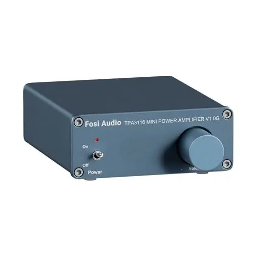 Produktbild: Fosi Audio V1.0G Mini Verstärker, 50Wx2 Class D Verstärker Stereo mit TPA3116 Amp Chip & RCA Eingängen, 2 Kanal Verstärker HiFi Amplifier für Passive Lautsprecher