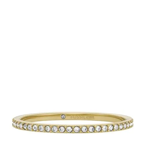 Produktbild: FOSSIL Damenring All Stacked Up Edelstahl goldfarben, JF046867109