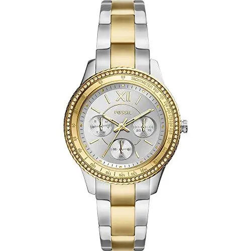Produktbild: FOSSIL Damenuhr Stella Sport, QuarzMultifunktionswerk, 37mm MultiEdelstahlgehäuse mit Edelstahlarmband, ES5107