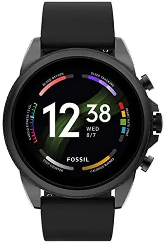 Produktbild: FOSSIL Mens Digital Touchscreen Uhr mit integrierter Alexa und mit Silicone Armband FTW4061, mit Zeitanzeige, Schwarz