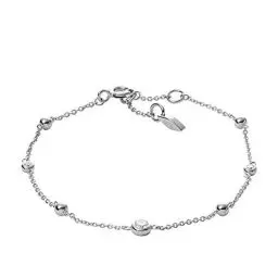 Produktbild: Fossil Armband Für Frauen Glitz By The Yard, Gesamtlänge: 16,5 Cm + 1,2 Cm + 1,2 Cm Silber Sterling Silber Armband, JFS00452040