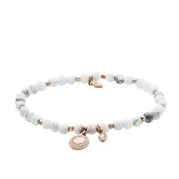 Produktbild: Fossil Armband Für Frauen Wellness, Innenlänge:165mm Weißes Halbedelsteinarmband, JA6934791
