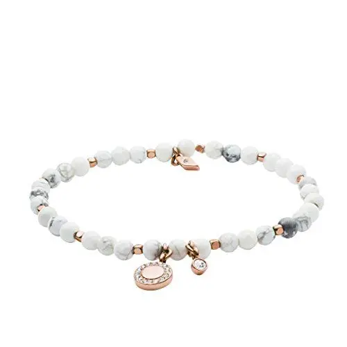 Produktbild: Fossil Armband Für Frauen Wellness, Innenlänge:165mm Weißes Halbedelsteinarmband, JA6934791