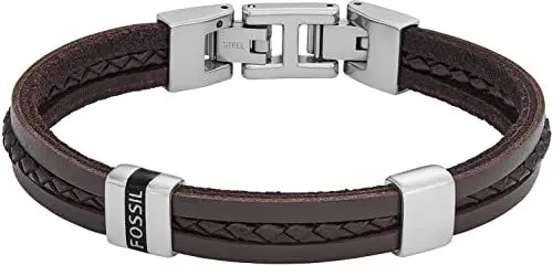 Produktbild: Fossil Armband Für Männer, Länge: 213mm, Breite: 10.8mm Braunes Lederarmband, JF04133040