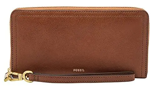 Produktbild: Fossil Brieftasche für Frauen Logan, PU, PVC Zip Clutch braun 19,7 cm L x 1,9 cm B x 10,2 cm H SL7831200