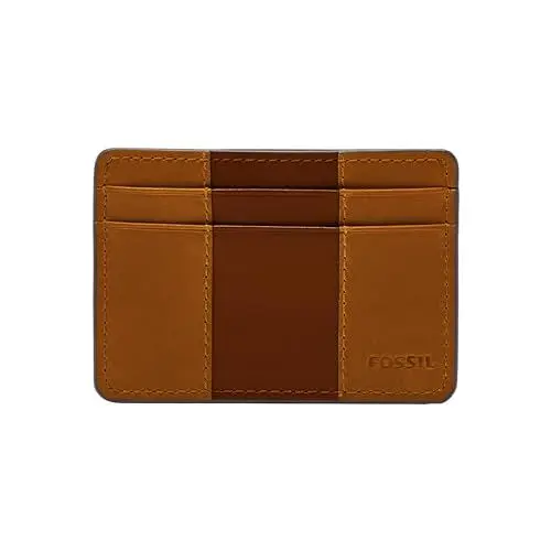 Produktbild: Fossil Brieftasche für Herren Everett, Leder/PVC Kartenetui Medium braun 10,2 cm L x 0,6 cm B x 7,0 cm H ML4398210
