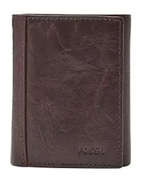 Produktbild: Fossil Brieftasche für Männer Neel, Leder Trifold braun 8,255 cm L x 1,905 cm B x 10,16 cm H ML3869200