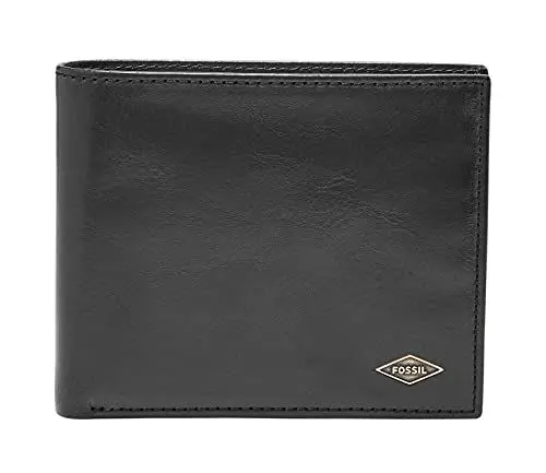 Produktbild: Fossil Brieftasche für Männer Ryan, Leder Bifold schwarz 11,4 cm L x 2,5 cm B x 9,5 cm H ML3736001