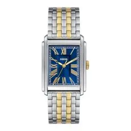 Produktbild: Fossil Carraway uhr für Herren, Quarzwerk mit Leder- oder Edelstahlarmband, Gold- und Silberton, 30MM