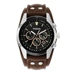Produktbild: Fossil Coachman uhr für Herren, Chronographenwerk mit Edelstahl- oder Lederarmband, Schwarz, 44MM
