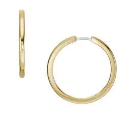 Produktbild: Fossil Creolen-Ohrringe All Stacked Up für Damen Edelstahl goldfarben, JF04638710