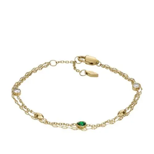 Produktbild: Fossil Damen-Gliederarmband Sadie Seasonal Sparkle Edelstahl goldfarben, JF04589710