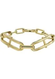 Produktbild: Fossil Heritage Damen Edelstahlarmband mit Karabiner oder Knebelverschluss, Gelbgold