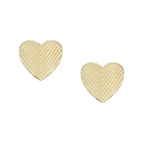 Produktbild: Fossil Damen Ohrringe aus goldfarbenem Edelstahl mit Pfosten-/Bolzenverschluss, Creme-Gold