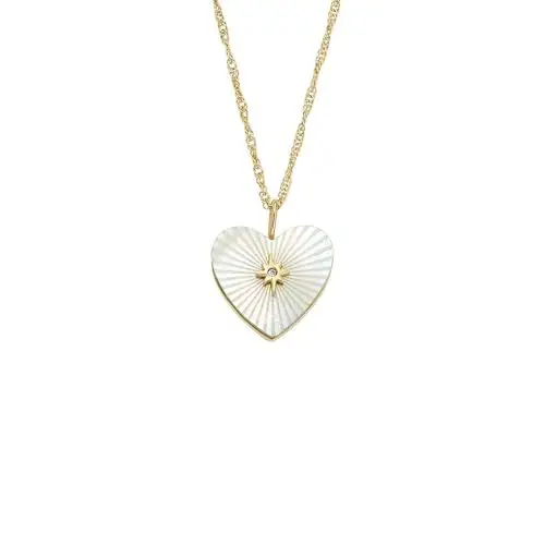 Produktbild: Fossil Damen goldfarbenes Edelstahlcollier mit herzförmigem Anhänger mit Karabinerverschluss, Weiches Gold