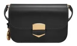 Produktbild: Fossil Damentasche Lennox, glattes Rindsleder Small Flap Crossbody, schwarz, L: 17,8 cm, B: 4,4 cm, H: 12,7 cm, ZB1926001