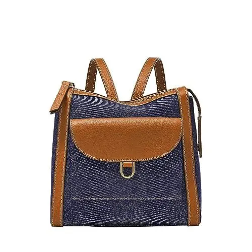 Produktbild: Fossil Damentasche Parker, Baumwoll-Denim Mini-Rucksack für Damen, L: 20,3 cm, B: 8,3 cm, H: 20,3 cm, ZB1922423