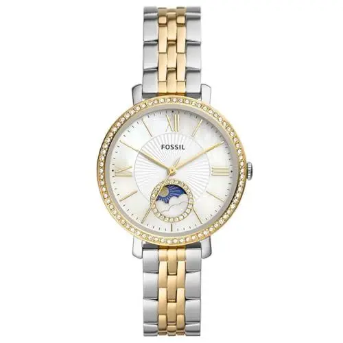 Produktbild: Fossil Damenuhr Jacqueline, Multifunktionswerk, 36mm 2Tone Edelstahlgehäuse mit Edelstahlarmband, ES5166