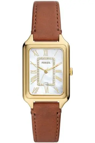 Produktbild: Fossil Damenuhr Raquel quarz/3 Zeiger datum Uhrwerk 26mm Gehäusegröße mit einem litehide™ Lederarmband ES5307