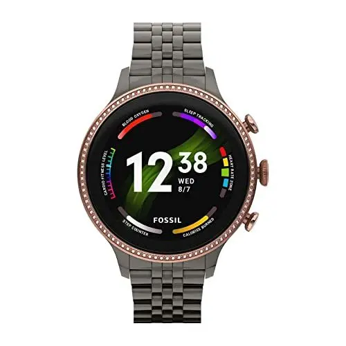 Produktbild: Fossil Damenuhr Touchscreen Smartwatch 6. Generation mit Lautsprecher, Herzfrequenz, NFC und Smartphone BenachrichtigunGen FTW6078