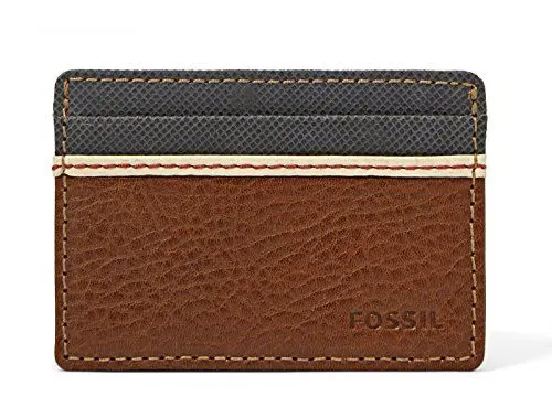 Produktbild: Fossil Geldbörse für Männer Elgin, 100% Leder Kartenetui braun 10 cm L x 0,6 cm B x 7 cm H ML3311200