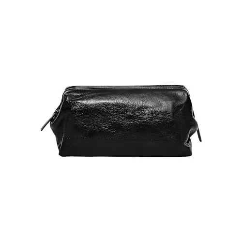 Produktbild: Fossil Geschenk für Männer Reise, Leder Rasierset schwarz 26,7 cm L x 14,6 cm B x 15,3 cm H MLG0724001