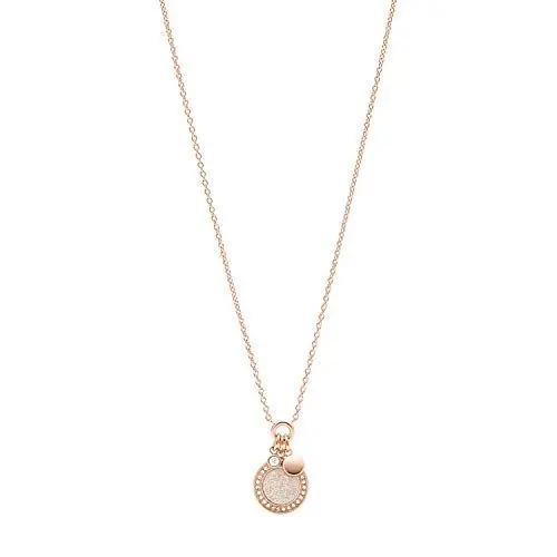 Produktbild: Fossil Halskette Für Frauen Klassiker, Gesamtlänge: 460mm + 50mm Verlängerung Kette/Anhänger: 14mm X 16mm Rose Gold Edelstahl Halskette, JF03265791
