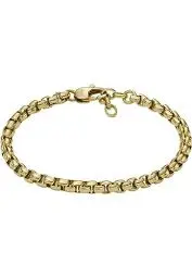 Produktbild: Fossil Herren-Gliederarmband All Stacked Up Edelstahl goldfarben, JF04561710