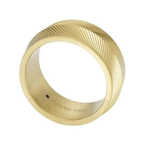 Produktbild: Fossil Herrenring Harlow Linear Texture Edelstahl goldfarben, JF046117109