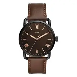 Produktbild: Fossil Copeland uhr für Herren, Quarzwerk mit Edelstahl- oder Lederarmband, Braun, 42MM