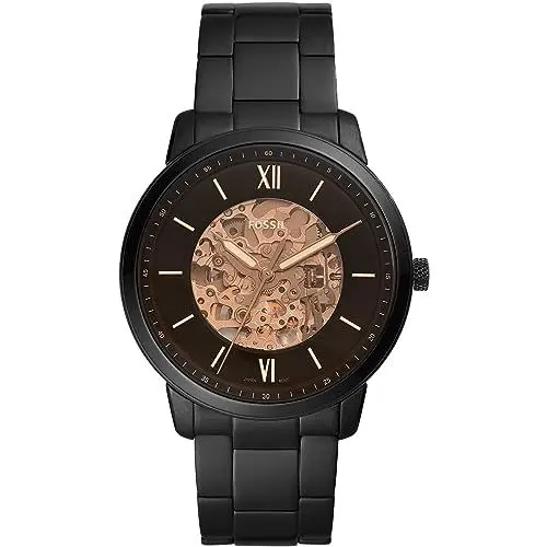 Produktbild: Fossil Neutra uhr für Herren, Automatikuhrwerk mit Edelstahl- oder Lederarmband, Schwarz, 44MM