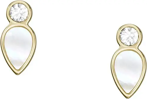 Produktbild: Fossil Damen Ohrringe aus goldfarbenem Edelstahl mit Pfosten-/Bolzenverschluss