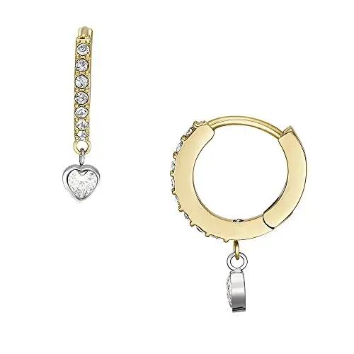 Produktbild: Fossil Damen Goldfarbener Edelstahl mit Ringverschluss Ohrringe