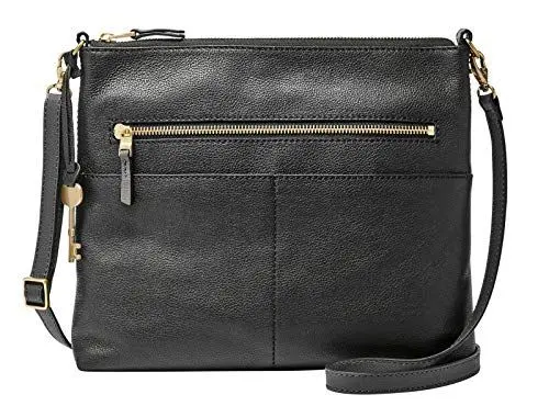Produktbild: Fossil Tasche für Frauen Fiona, Leder/Polyurethan Trim Crossbody schwarz 30,18 cm L x 7 cm B x 25,1 cm H ZB7267001