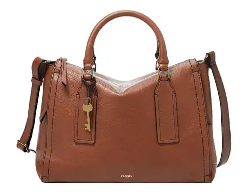 Produktbild: Fossil Tasche für Frauen Parker, Eco Leder/Polyurethan Trim Satchel braun 13.25