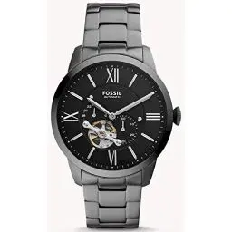Produktbild: Fossil Townsman uhr für Herren, Mechanisches Automatikwerk mit Edelstahl- oder Lederarmband, Dunkelgrau, 44MM