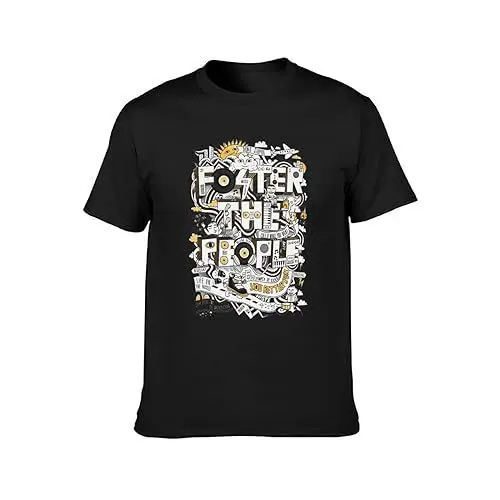 Produktbild: Foster The People You Better Run Indie Two Doors Cinema Men's T-Shirt Unisex Cotton Hip Hop Print Tee T-Shirt Black XXL