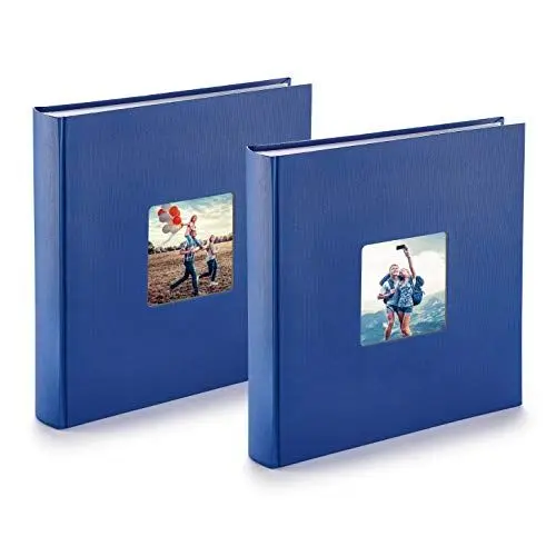 Produktbild: Fotoalbum XXL I Album 2er Pack zum Selbstgestalten (30x30 cm) I je 400 Bilder zum einkleben in 10x15 Format I blau