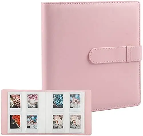Produktbild: Fotoalbum mit 256 Taschen – Passend für Fujifilm Instax Mini 9 8 90 40 7 11 12 Evo LiPlay Sofortbildkamera, Fotoalbum Kompatibel mit Polaroid Snap PIC-300, Kodak Zink Fotopapier (54x86 mm) (Rosa)